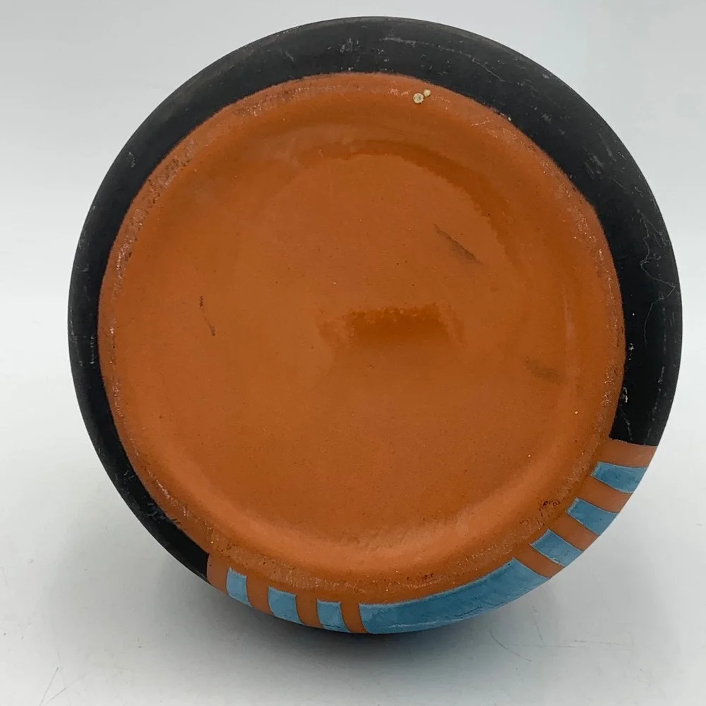 Ziczamla Matte Terracotta Vase‎ Handcrafted Chalkboard Finish MCM Style Rusty